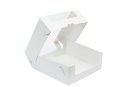 Упаковка для Бенто торта 160*160*110мм с круговым окном, серии "Fupeco RWinCakeBox" Премиум , бел/бел