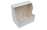 Картонная коробка серия "Fupeco CupcakeBox" Эконом для капкейков на 6 шт., из бел/бел мелованного картона. Размер 250*160*110 мм.