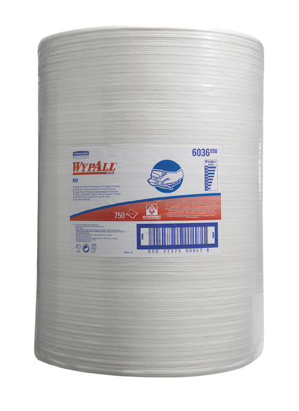 Протирочный материал Kimberly-Clark серии WYPALL*X60 (6036), цвет белый, 1сл, 750 л, 38*42см