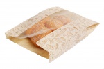 Пакет бумажный без ручек серия FUPECO Крафт для хлеба и выпечки с прозрачным окошком серия Эко - Крафт, р-р 300*200*50