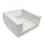 Коробка для торта 290*290*130 с круговым окном, серии "Fupeco RWinCakeBox", бел/бел