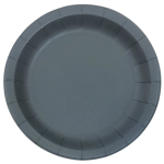 Тарелка одноразовая картонная (бумажная) черная с бортом, d-230 мм