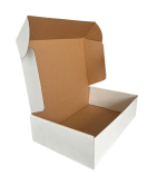 Гофрированный ящик 280*180*80 самосборный из микрогофрокартона бел/бур для маркетплейсов