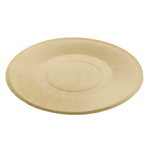 Тарелка деревянная круглая серии "ЭкоВилка", D-190мм
