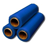 Стрейч пленка цветная синяя 17мкм; 20мкм; 23мкм/500мм-1,0кг (вес)