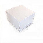 Гофрированная коробка для торта от 1 до 3 кг серия "Fupeco CakeBox" . 300*300*190 бел/бур
