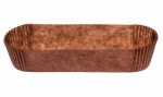 Форма бумажная овальная коричневая для пирожных, р-р 34*136*27мм