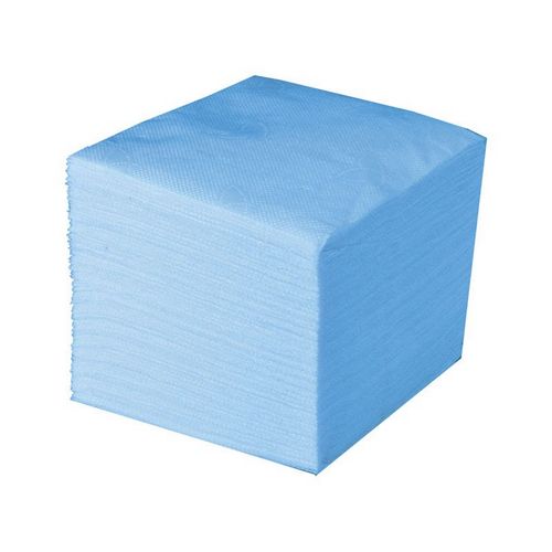 Салфетки бумажные 240*240 1сл. голубые, 100 шт