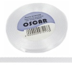 Лента атласная в рулоне 6мм*23м (01 (8200)) белого цвета