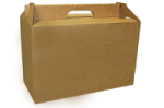 Гофрированная картонная коробка 500*250*325 (41 л) самосборная серия "Fupeco HandBox" из 3-х слойного гофрокартона бур/бур