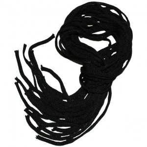 Шнурки черного цвета D 4 мм. Длина 1 метр