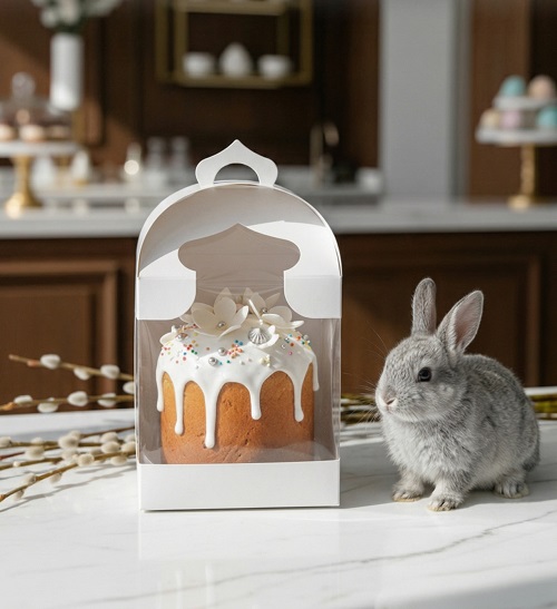 НОВИНКА! Упаковка для кулича в белом цвете.