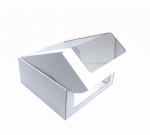 Коробка для торта 242*240*110 мм с круговым окном, серии "Fupeco RWinCakeBox" Премиум, бел/бел