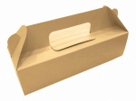 Картонная коробка р-р 275*90*75мм для сувениров из бур/бел крафт картона