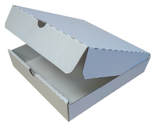 Гофрированный ящик 190*190*40 для пиццы серия "Fupeco PizzaBox" из 3-х слойного микрогофрокартона бел/бел (Д 15-19см)
