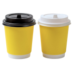 Стакан бумажный для горячих напитков 300мл, желтый