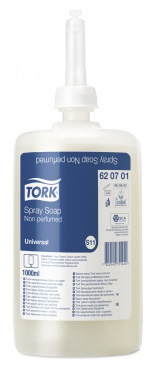 Картридж жидкое мыло - спрей ультрамягкое Tork Universal (620701), 1л, S11