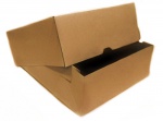 Картонная коробка 255*255*105 для сувениров из крафт бур/бел картона