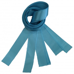 Лента атласная, шелковая 25мм*1метр (8328) бирюзового (голубого) цвета