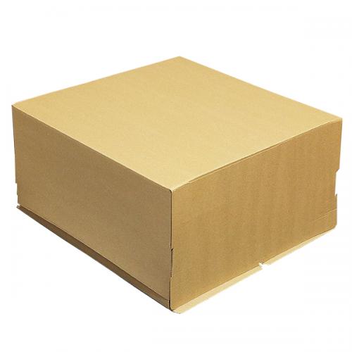 Гофрированная коробка бур/бур серия "Fupeco CakeBox" крафт 300*300*190 самосборная
