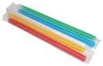 Трубочки прямые цветные в индивидуальной упаковке Bubble Tea 210*12 мм