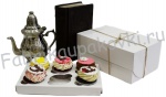 Картонная коробка серия "Fupeco CupcakeBox" Эконом для капкейков на 6 шт., из бел/бел мелованного картона. Размер 250*160*110 мм.