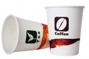 Стаканчики бумажные однослойные для горячих напитков 250мл, серия "Чай Кофе"