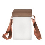 Коробка картонная для подарков. Самосборная. Крышка + дно. Декоративная р-р 230*230*325мм. Цвет снаружи: крышка - бурый(крафт) / дно - белый