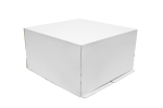 Гофрированная картонная коробка 400*400*220 для торта от 1 до 6кг бел/бур серия "Fupeco CakeBox" Эконом (Д 15-39см)