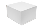 Гофрированная коробка для торта от 1 до 3кг из гофрокартона бел/бур серия "Fupeco CakeBox" Эконом 300*300*190 (Д 15-29см)