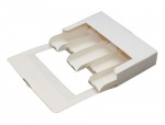 Упаковка для пирожных и выпечки на 5 шт с окном, серия "Fupeco WinCakeFolder", бел/бел. Размер 250*150*50мм