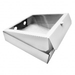 Гофрированная коробка с окном серия "Fupeco WinPieBox" Албус под пирог 280*280*70 из 3-х слойного микрогофрокартона бел/бел (Д 25-28 см)