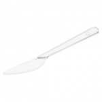 Нож одноразовый пластиковый прозрачный для продуктов питания Люкс, 180мм