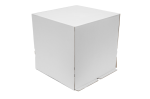 Гофрированная коробка для торта от 1 до 4кг из гофрокартона бел/бур серия "Fupeco CakeBox" Эконом 300*300*300 (Д 15-29см)
