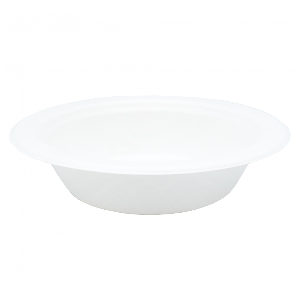 Тарелка для супа или салата одноразовая из сахарного тростника серии "ЭкоВилка", 480 мл