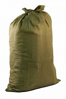 Мешок для мусора полипропиленовый зеленый 60гр. 55*95 см, горловина - волнистый термообрез