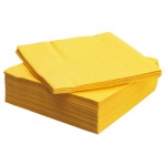 Салфетки бумажные 240*240 1сл. желтые, 100 шт