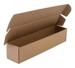 Гофрированная самосборная коробка 150*55*55 из микрогофрокартона бур/бур