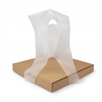 Пакет полиэтиленовый для переноски коробок под пиццу  р-р 20*65 см, прозрачный
