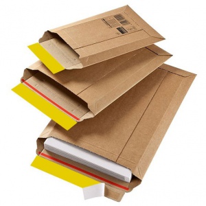 Курьерский (почтовый) конверт 300*450*0-35мм для доставки документов, книг, журналов из микрогофрокартона бур/бур