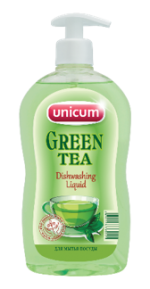 Средство для мытья посуды Unicum Зеленый чай, 500 мл