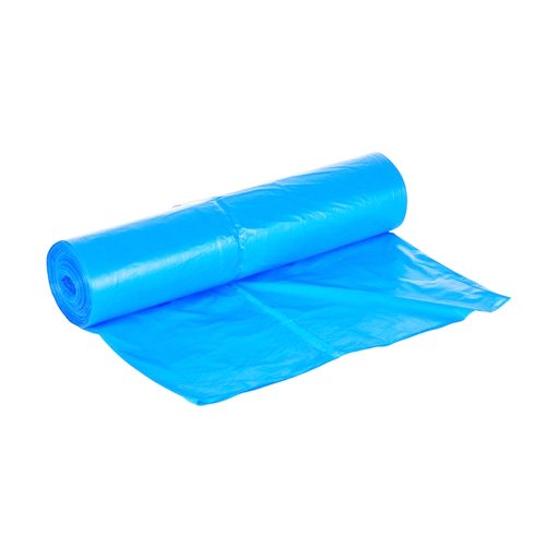 Мешки (пакеты) хозяйственные для мусора полиэтиленовые из ПНД в рулоне голубого цвета, 50*60*8мкм, 30 литров