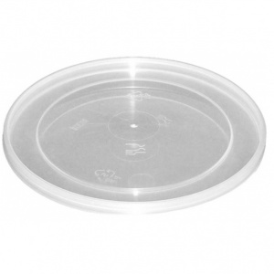 Крышка пластиковая для одноразового контейнера для супов (супница) 500 мл, D-112мм, h=7 см