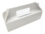 Коробка для пирожного и выпечки из белого крафт картона серия "Fupeco SweetHandBox" р-р 275*90*75мм