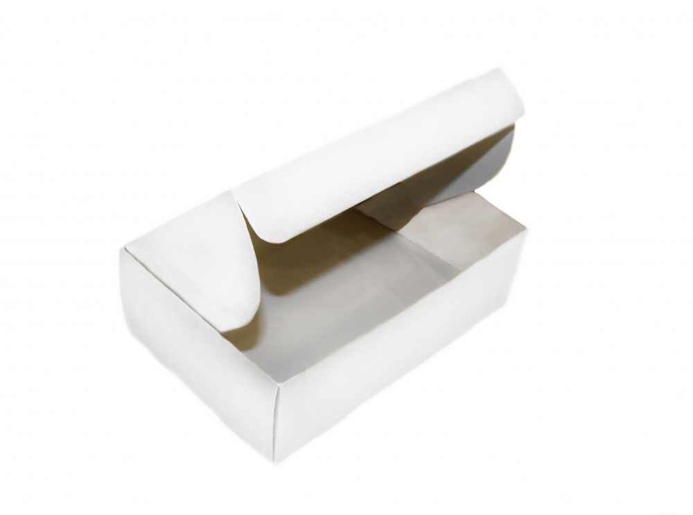 Картонная упаковка под макаруны, на 12 шт, Серия "Fupeco MacCase" из бел/бел мелованного картона. Размер 185*122*60 мм.