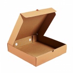 Гофрированная коробка серия "Fupeco PieBox" Крафт для пирога 240*240*60 из 3-х слойного микрогофрокартона бур/бур (Д 22-24см)