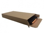 Картонная коробка  175*335*40мм для доставки книг и объемных писем бур/бур