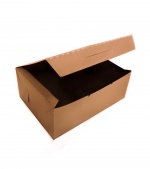 Упаковка картонная для пирожного и выпечки серия "Fupeco SweetBox" до 1 кг из крафт бур/бел картона. 200*140*80