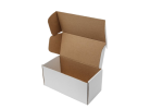 Гофрированная картонная коробка 170*105*55 для сувениров из микрогофрокартона бел/бур