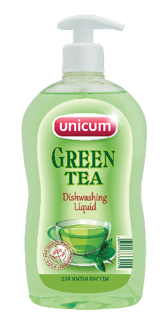 Средство для мытья посуды Unicum Зеленый чай, 500 мл